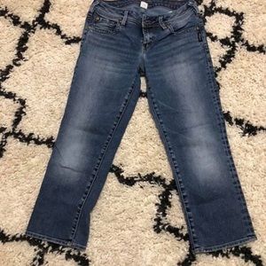 Silver cropped jeans